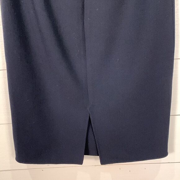 Giorgio Armani wool blend navy blue pencil skirt suit office size US 36 - Picture 5 of 8